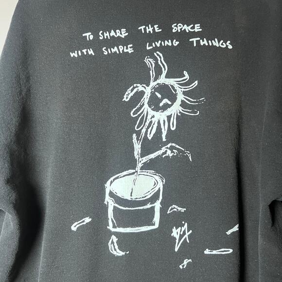 Hozier Band Hoodie Black Distressed Graphic Pullover Fits Like Men’s XXL - Picture 6 of 9